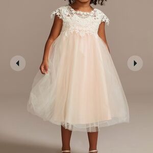 David’s bridal “venise” flower girl dress